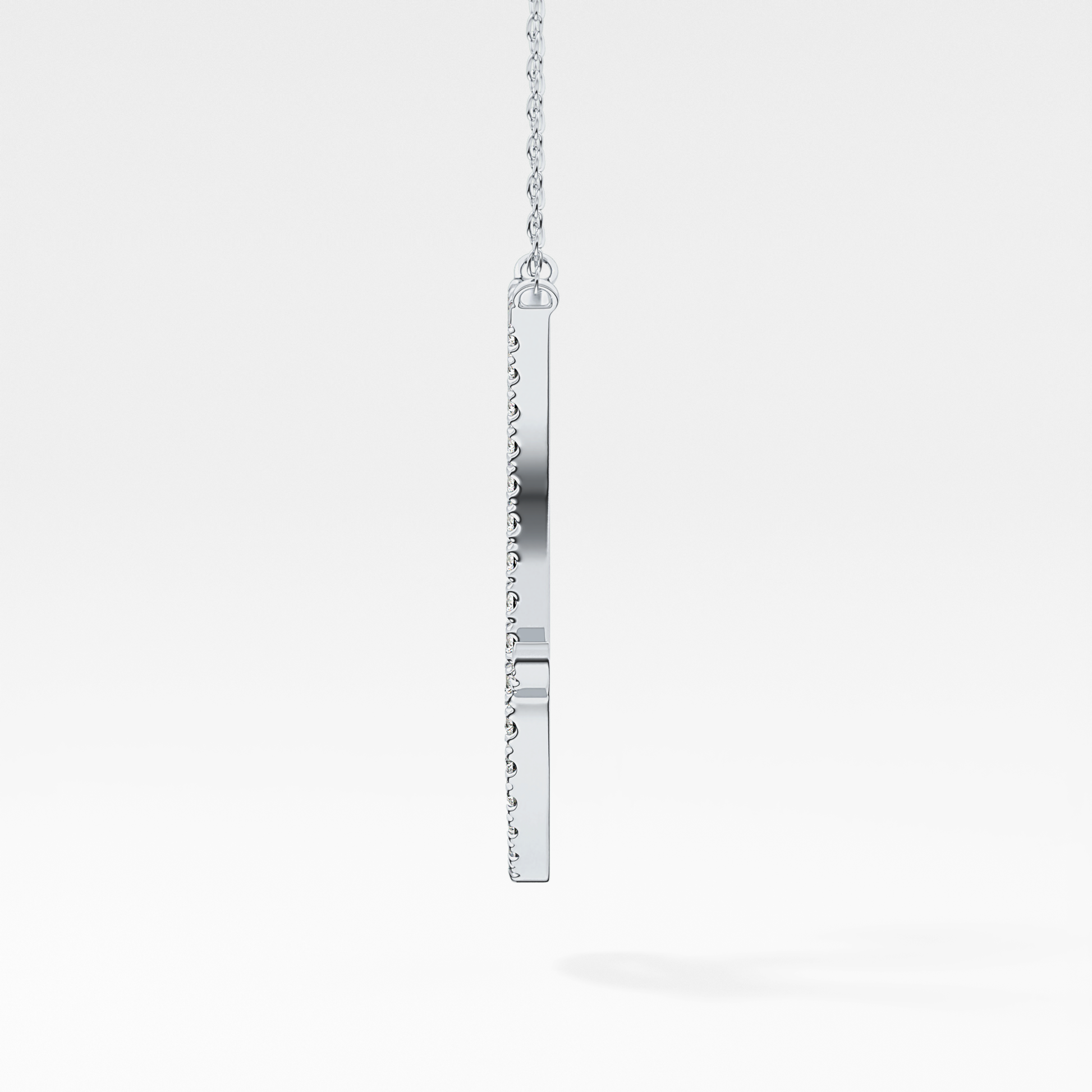 1.5 TCW Emerald Lab Grown Diamond Bezel Necklace