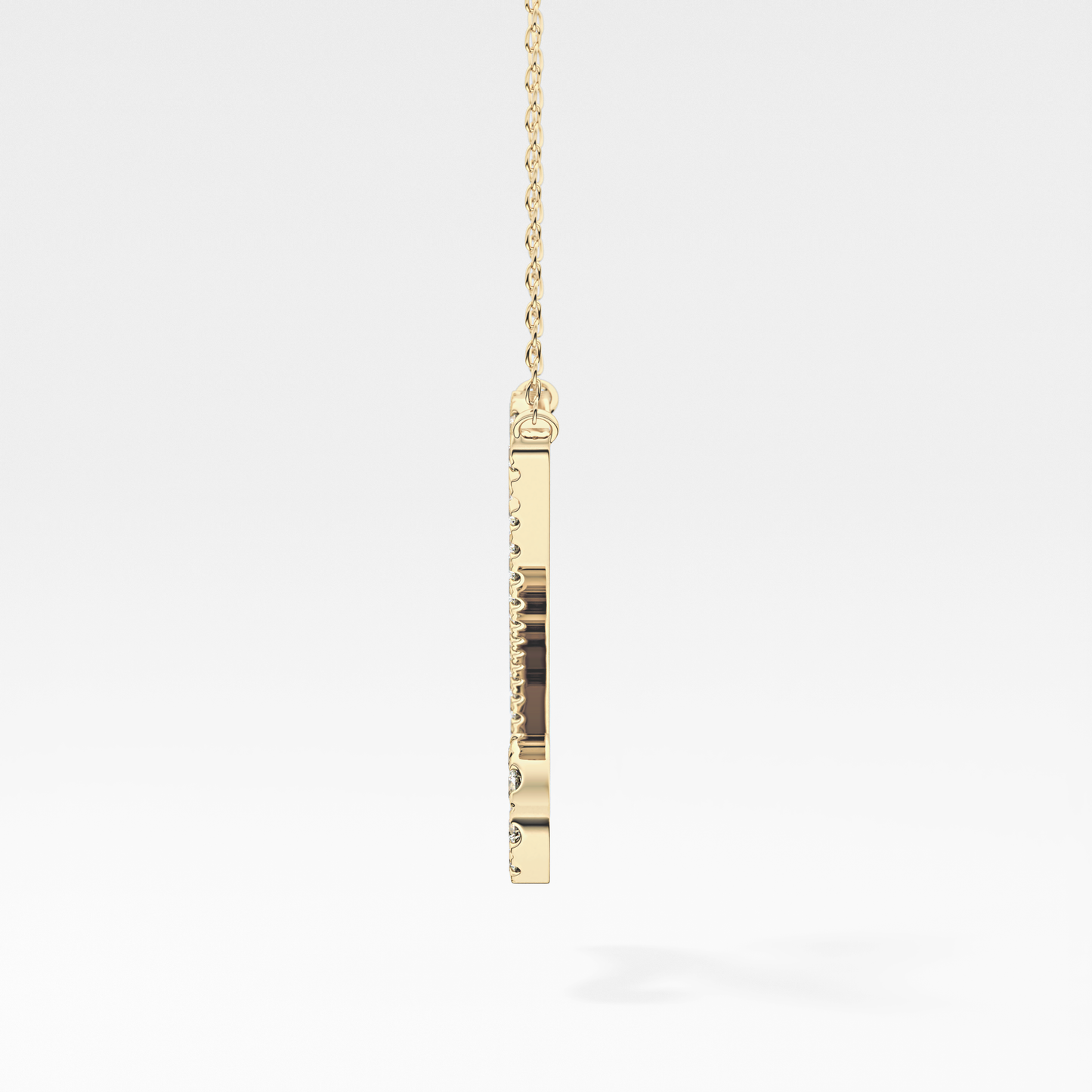 1.5 TCW Emerald Lab Grown Diamond Bezel Necklace