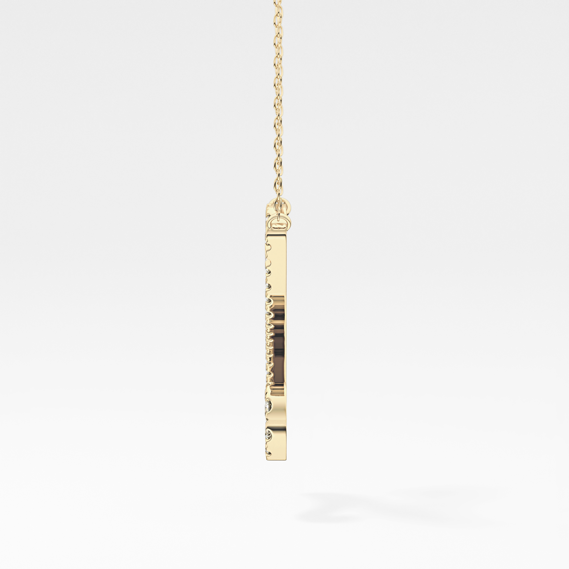 1.5 TCW Emerald Lab Grown Diamond Bezel Necklace