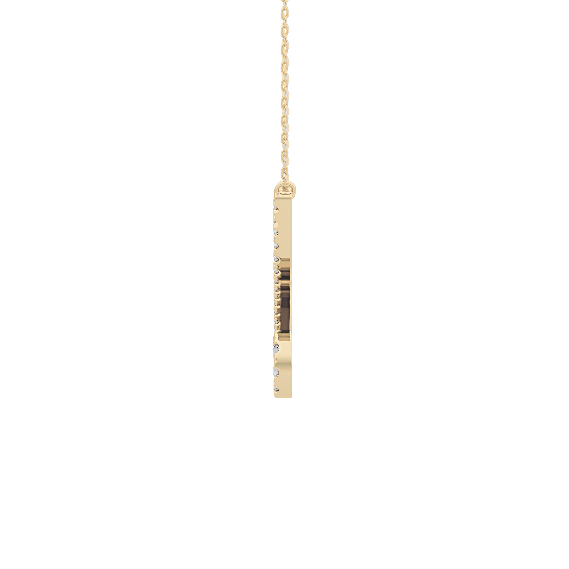 1.5 TCW Emerald Lab Grown Diamond Bezel Necklace