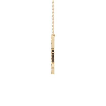 1.5 TCW Emerald Lab Grown Diamond Bezel Necklace