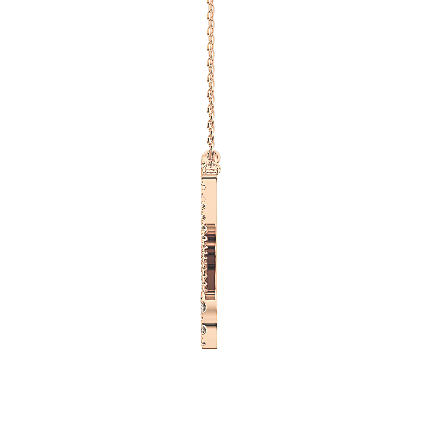 1.5 TCW Emerald Lab Grown Diamond Bezel Necklace