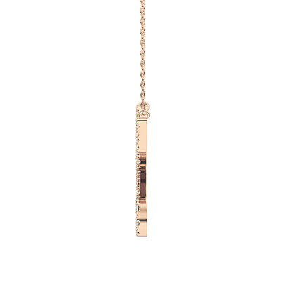 1.5 TCW Emerald Lab Grown Diamond Bezel Necklace