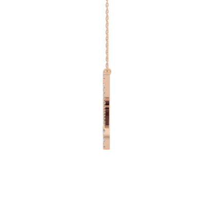 1.5 TCW Emerald Lab Grown Diamond Bezel Necklace