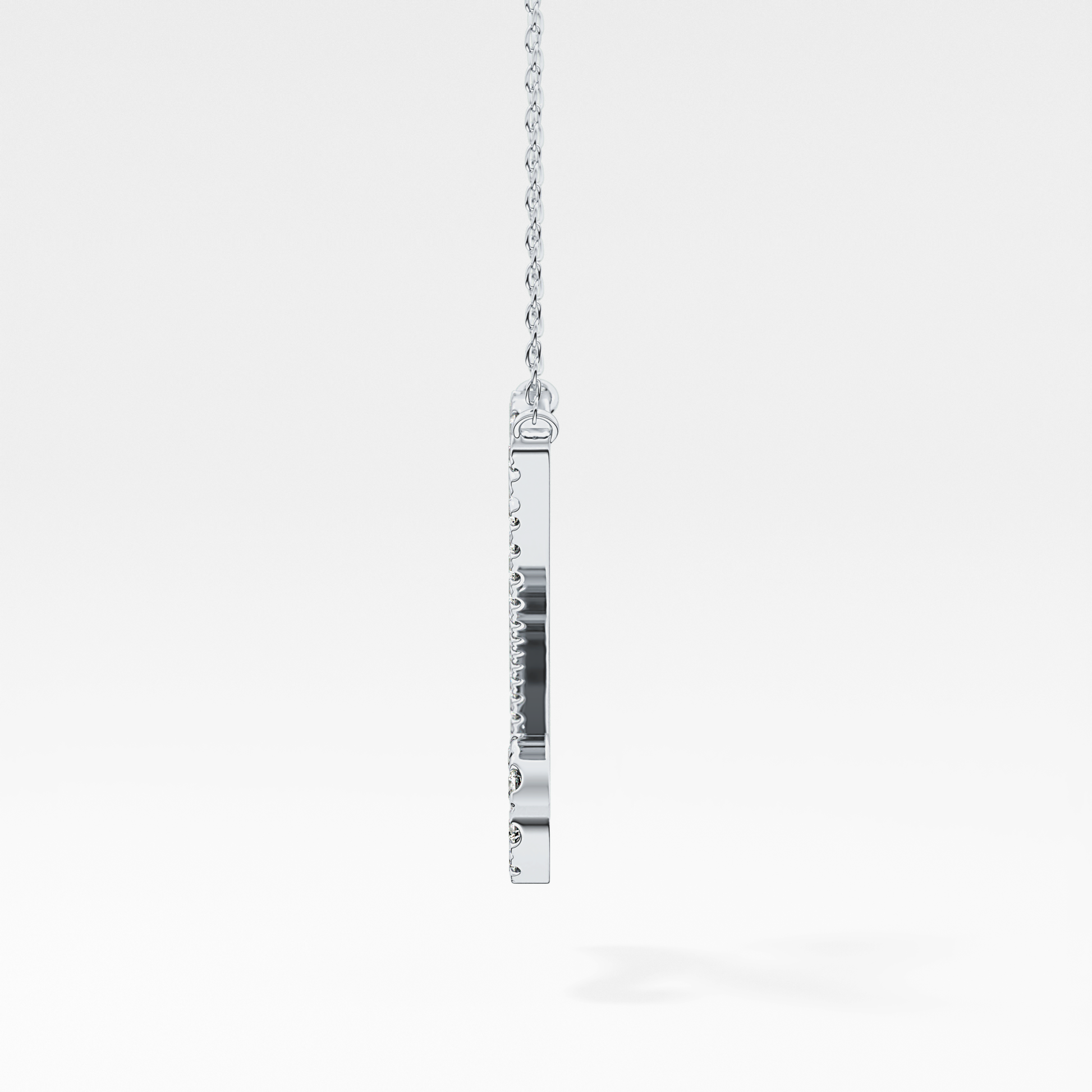 1.5 TCW Emerald Lab Grown Diamond Bezel Necklace