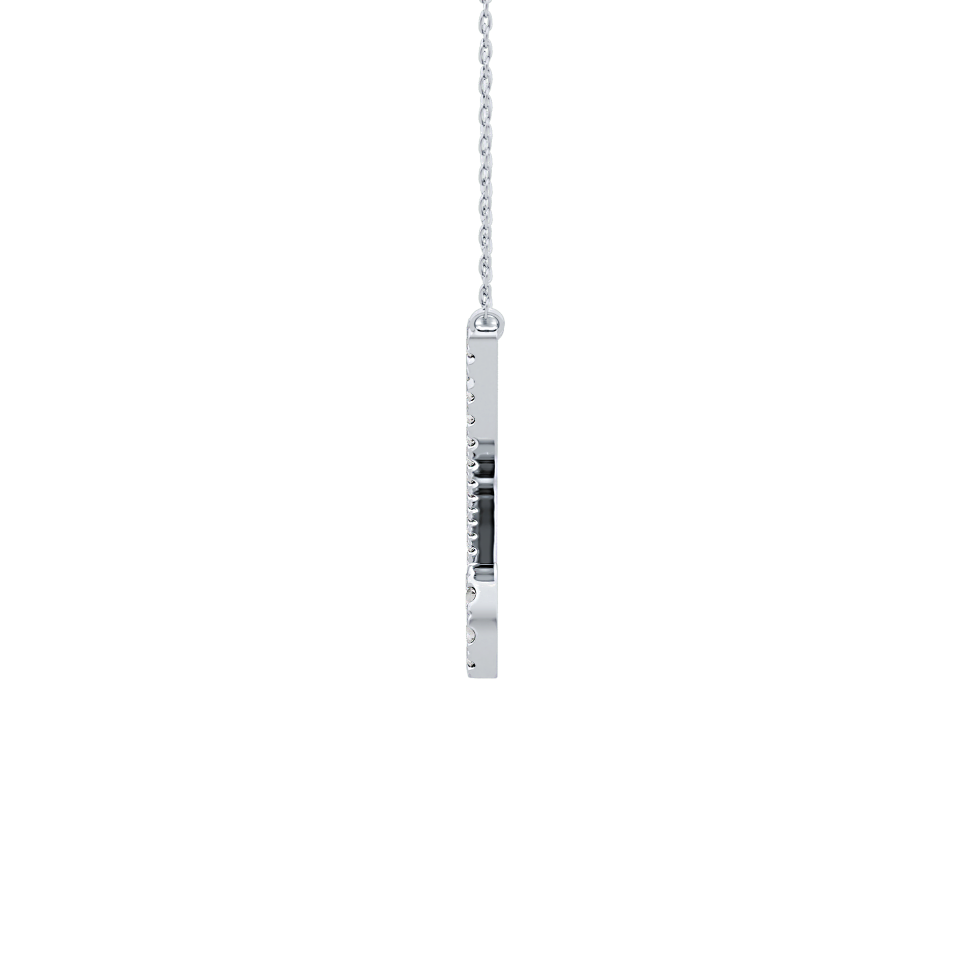 1.5 TCW Emerald Lab Grown Diamond Bezel Necklace