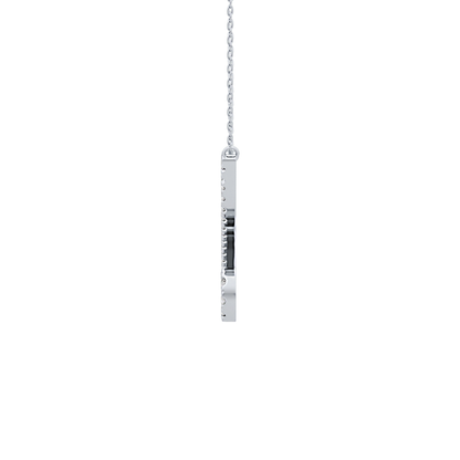 1.5 TCW Emerald Lab Grown Diamond Bezel Necklace