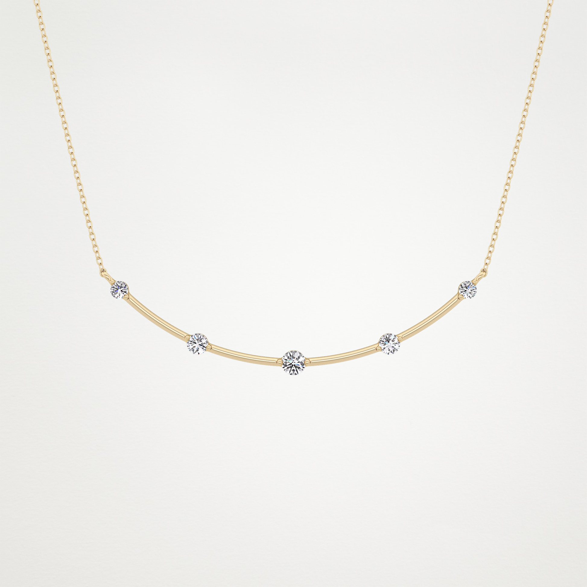 0.31 TCW Round Lab Grown Diamond Multi Stone Cushion Pendant Necklace