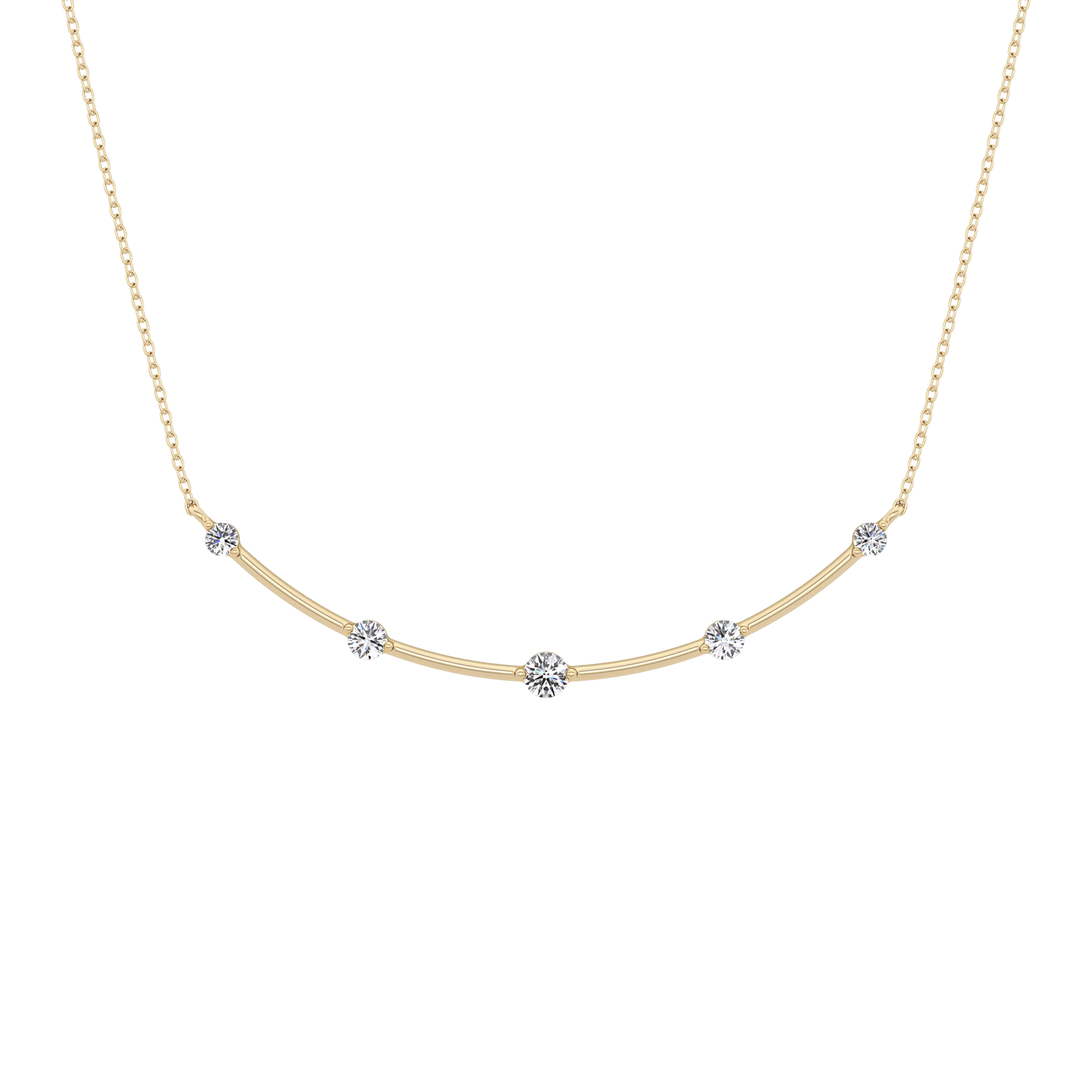 0.31 TCW Round Lab Grown Diamond Multi Stone Cushion Pendant Necklace