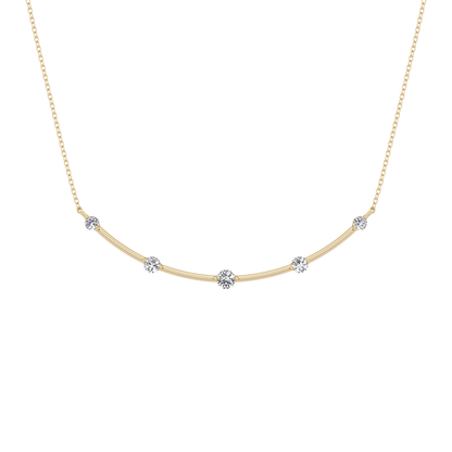 0.31 TCW Round Lab Grown Diamond Multi Stone Cushion Pendant Necklace