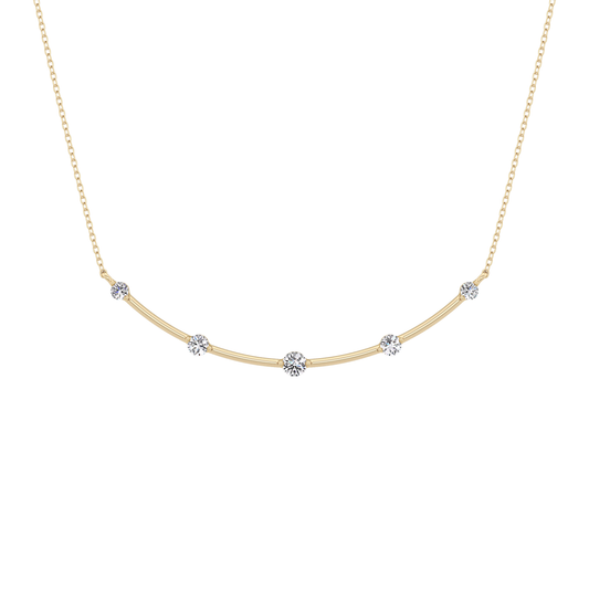 0.31 TCW Round Lab Grown Diamond Multi Stone Cushion Pendant Necklace