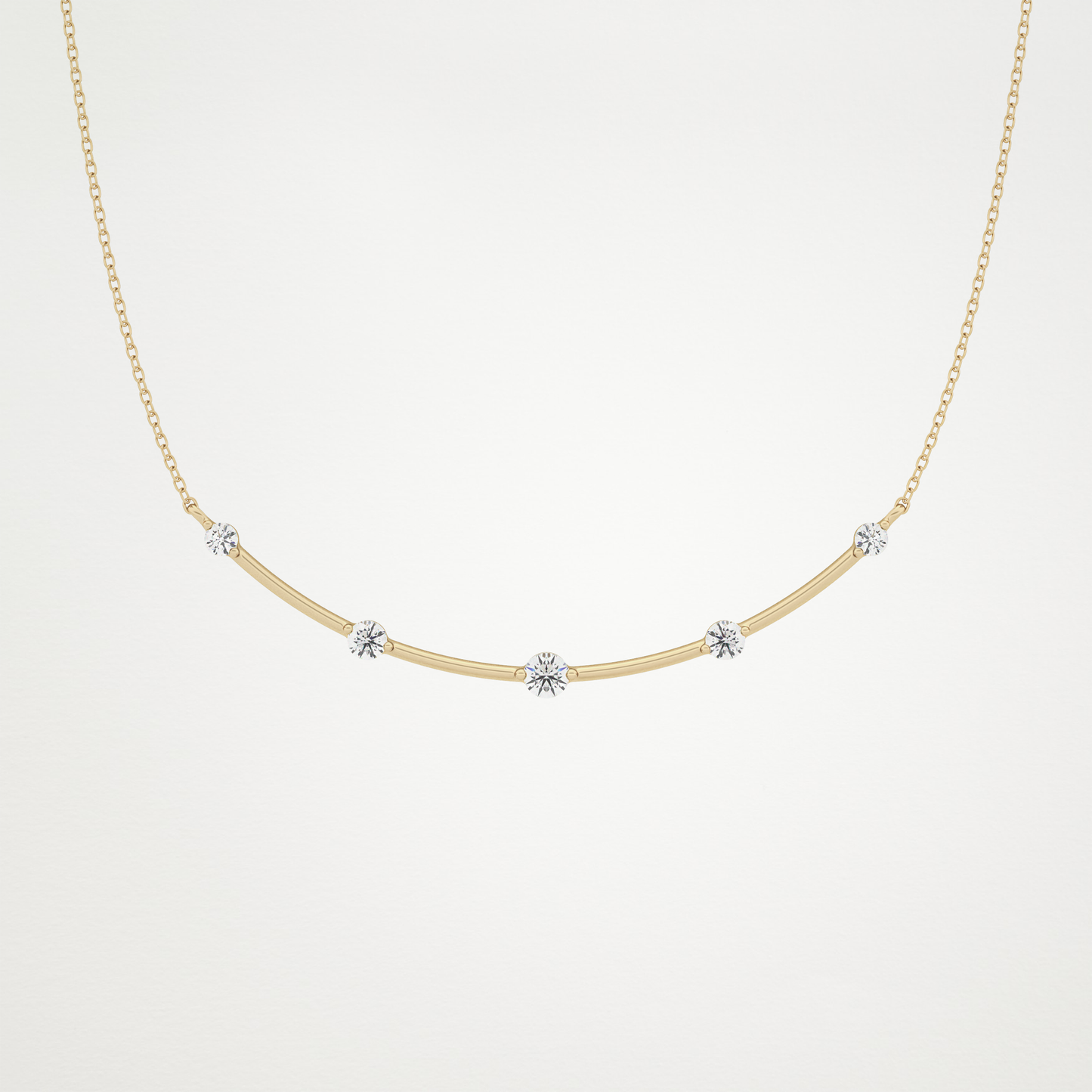 0.31 TCW Round Lab Grown Diamond Multi Stone Cushion Pendant Necklace