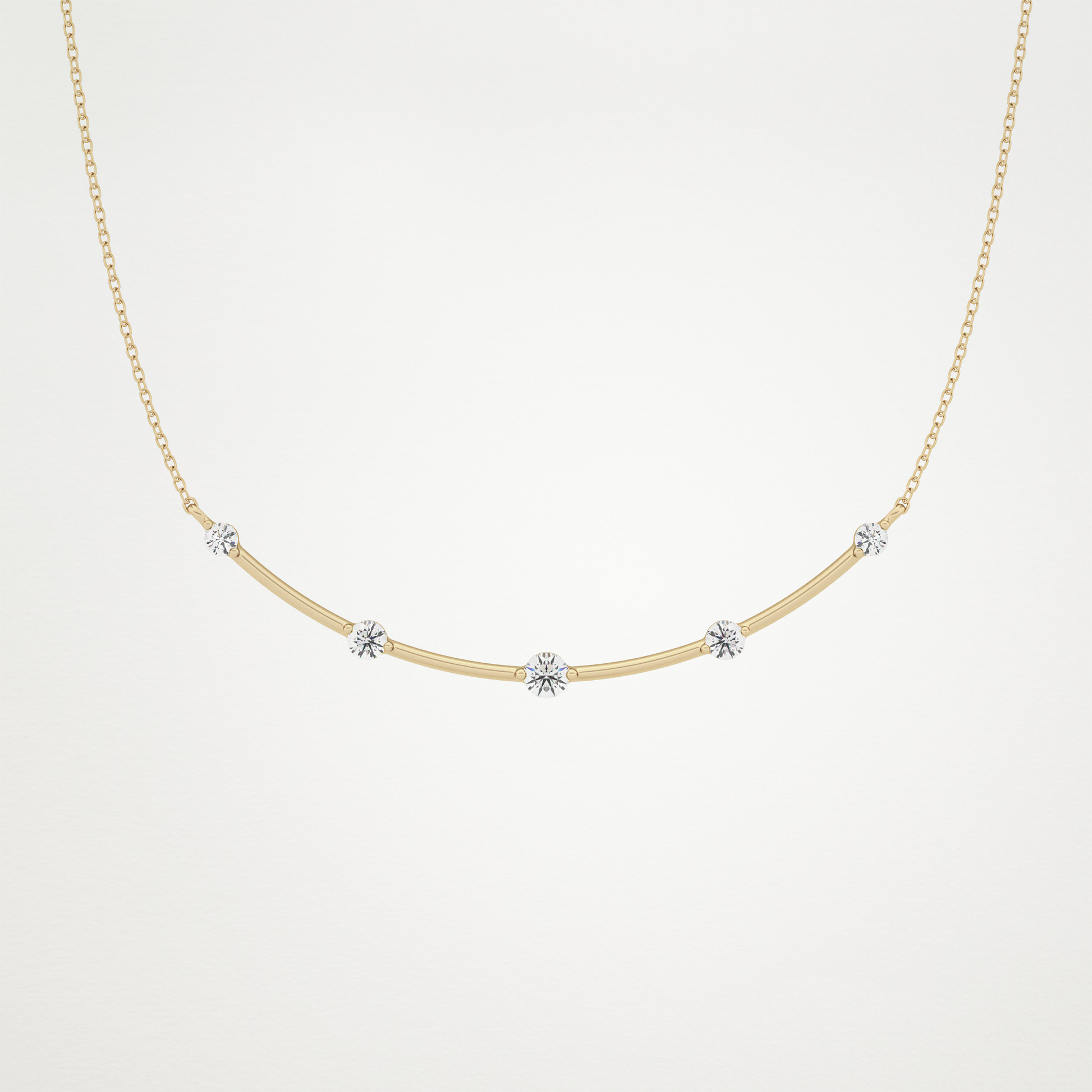0.31 TCW Round Lab Grown Diamond Multi Stone Cushion Pendant Necklace