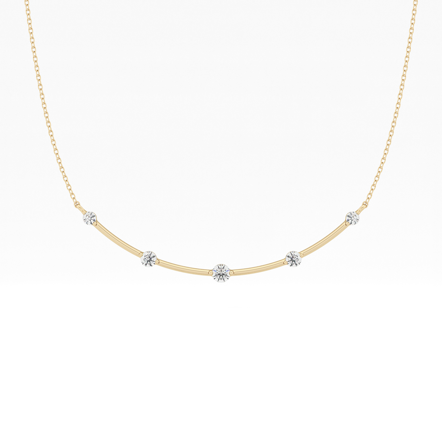 0.31 TCW Round Lab Grown Diamond Multi Stone Cushion Pendant Necklace