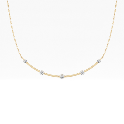 0.31 TCW Round Lab Grown Diamond Multi Stone Cushion Pendant Necklace