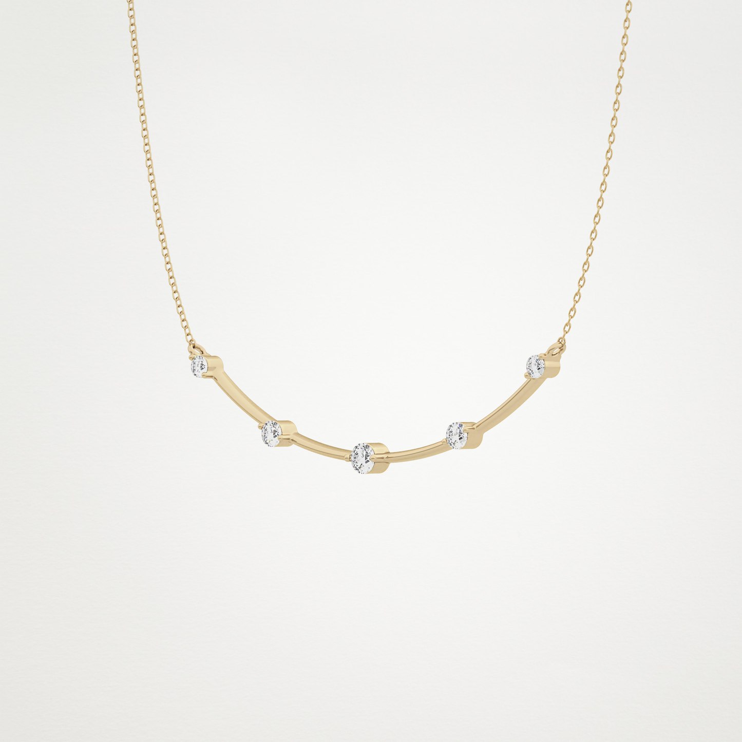 0.31 TCW Round Lab Grown Diamond Multi Stone Cushion Pendant Necklace