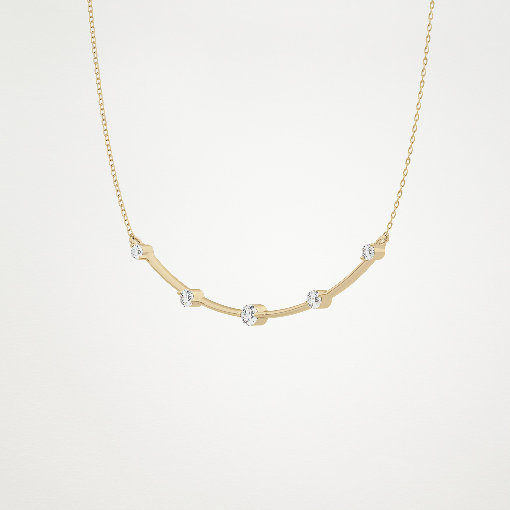 0.31 TCW Round Lab Grown Diamond Multi Stone Cushion Pendant Necklace