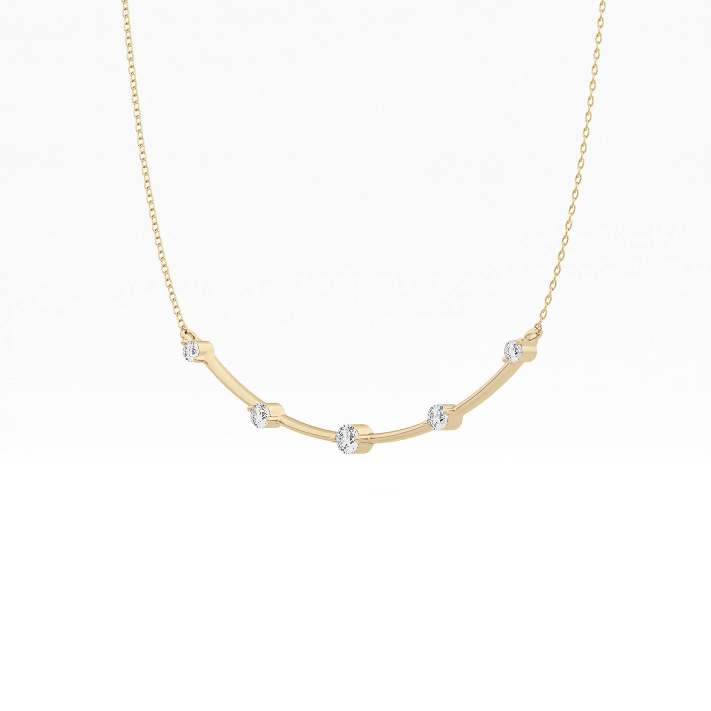 0.31 TCW Round Lab Grown Diamond Multi Stone Cushion Pendant Necklace
