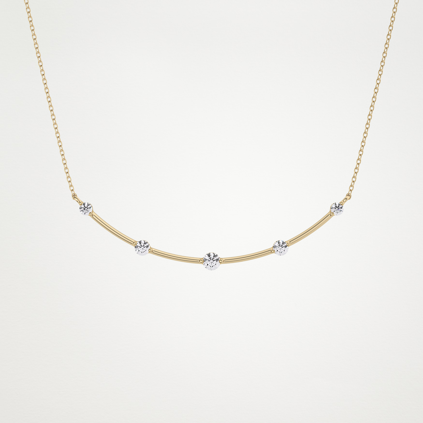 0.31 TCW Round Lab Grown Diamond Multi Stone Cushion Pendant Necklace