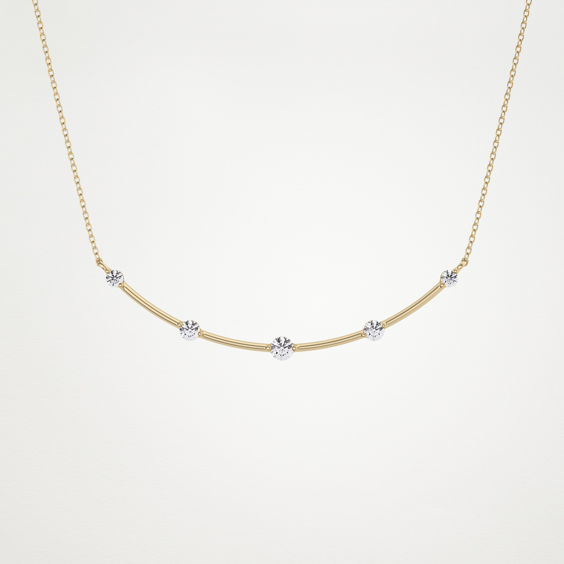 0.31 TCW Round Lab Grown Diamond Multi Stone Cushion Pendant Necklace