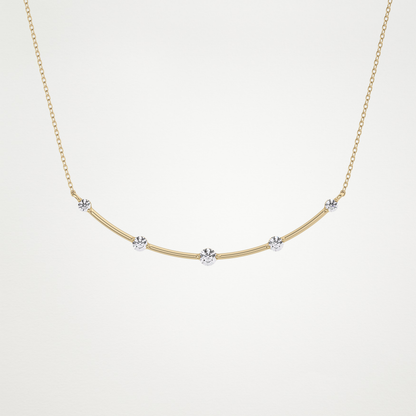 0.31 TCW Round Lab Grown Diamond Multi Stone Cushion Pendant Necklace