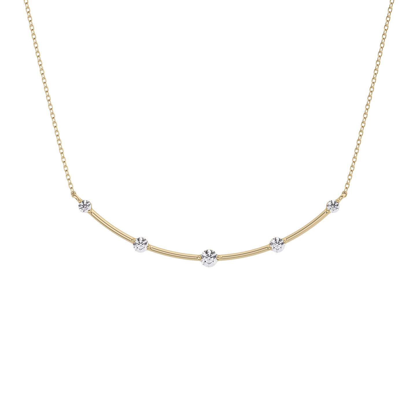 0.31 TCW Round Lab Grown Diamond Multi Stone Cushion Pendant Necklace