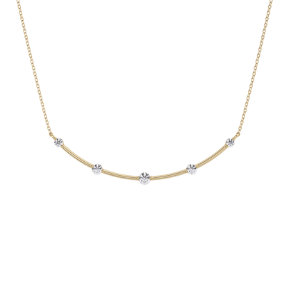 0.31 TCW Round Lab Grown Diamond Multi Stone Cushion Pendant Necklace