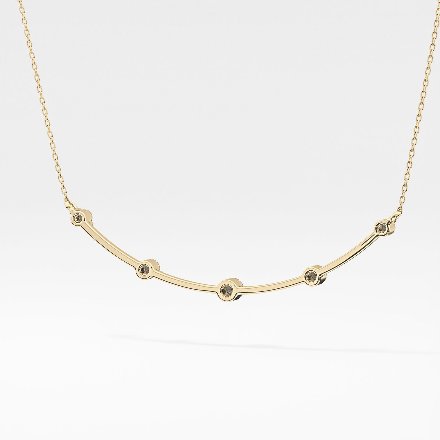 0.31 TCW Round Lab Grown Diamond Multi Stone Cushion Pendant Necklace