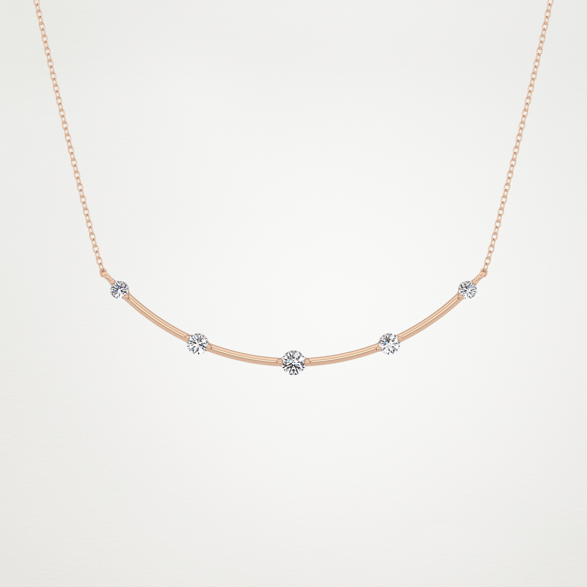 0.31 TCW Round Lab Grown Diamond Multi Stone Cushion Pendant Necklace