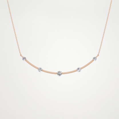 0.31 TCW Round Lab Grown Diamond Multi Stone Cushion Pendant Necklace