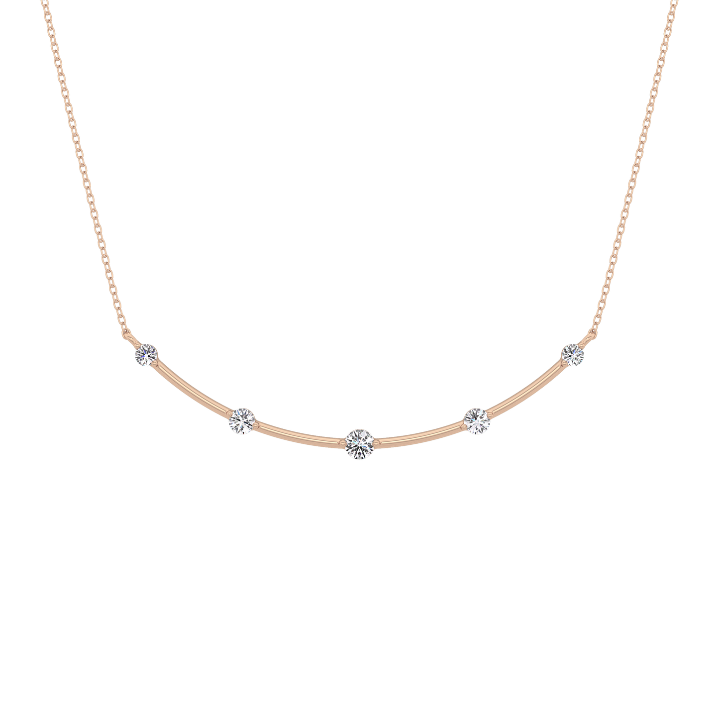 0.31 TCW Round Lab Grown Diamond Multi Stone Cushion Pendant Necklace