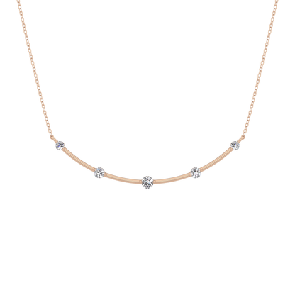 0.31 TCW Round Lab Grown Diamond Multi Stone Cushion Pendant Necklace