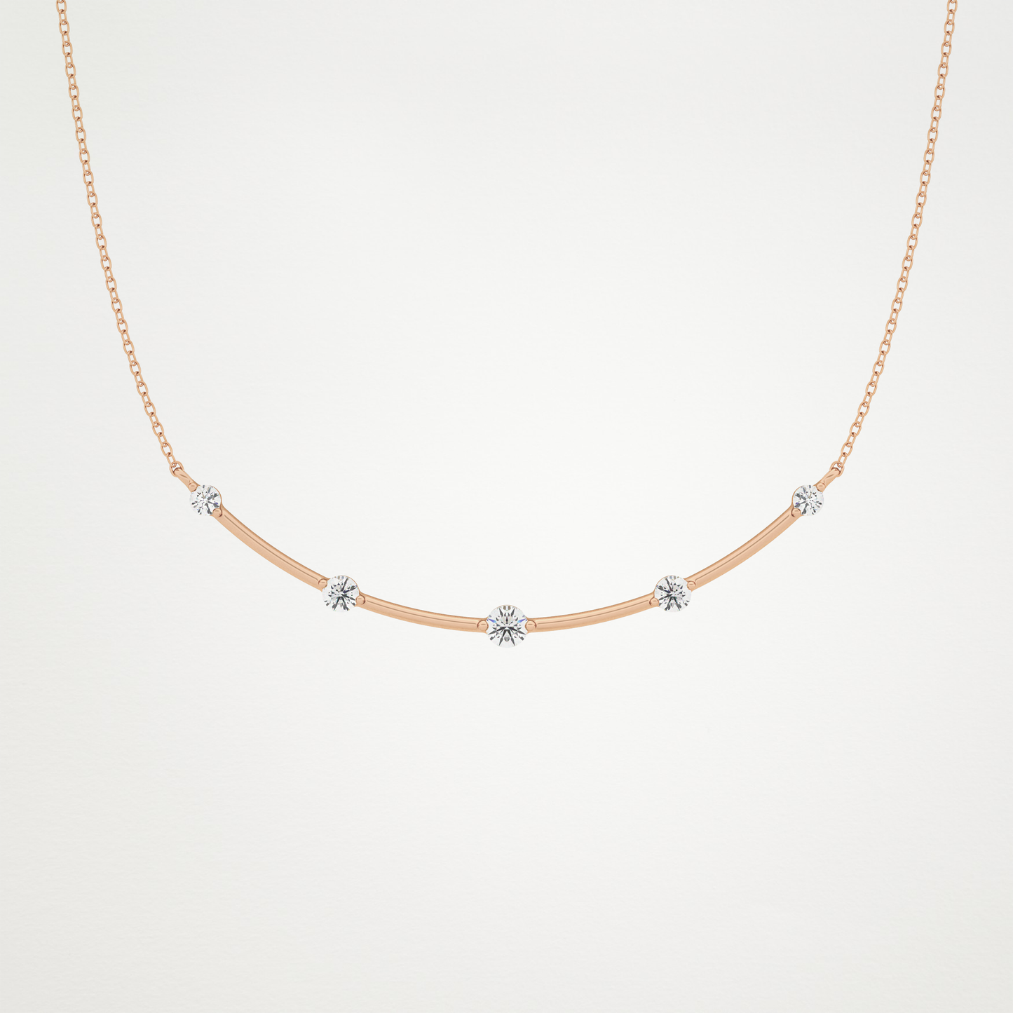 0.31 TCW Round Lab Grown Diamond Multi Stone Cushion Pendant Necklace