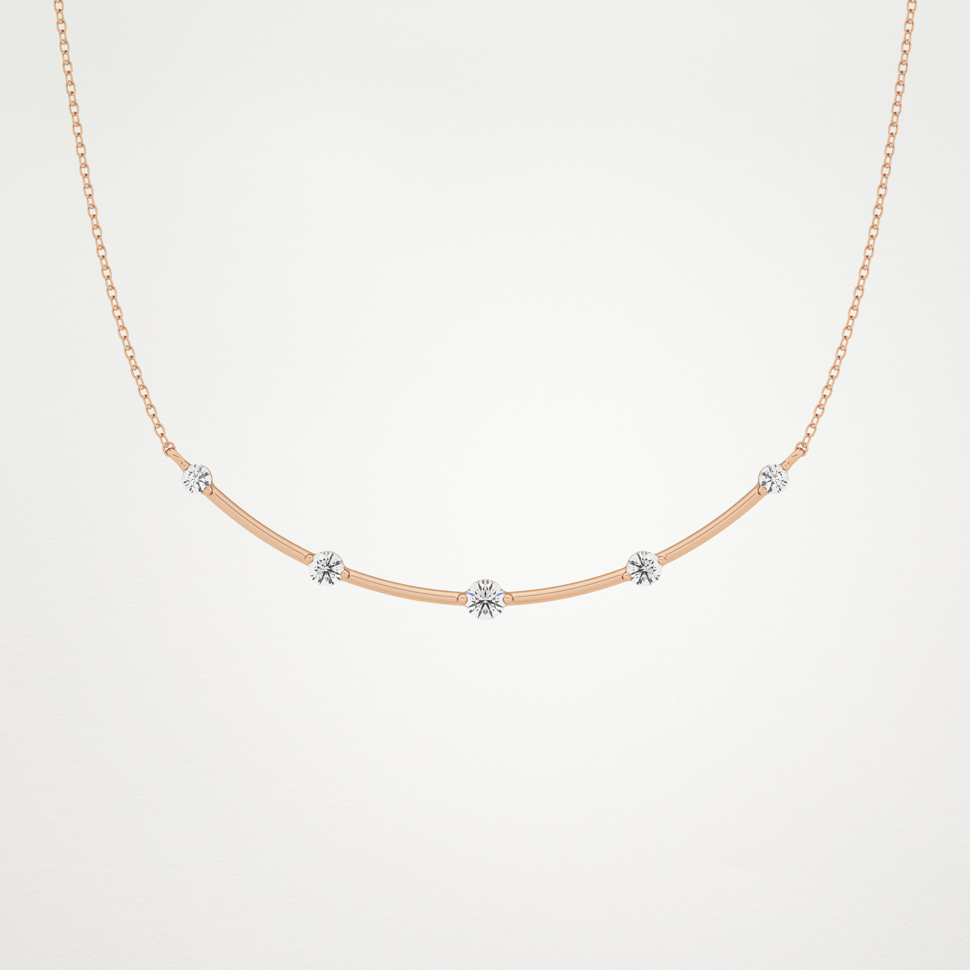 0.31 TCW Round Lab Grown Diamond Multi Stone Cushion Pendant Necklace