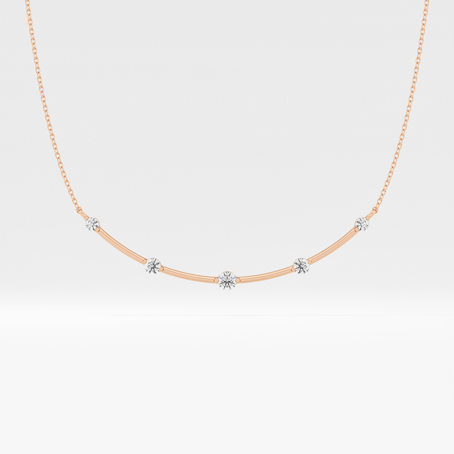 0.31 TCW Round Lab Grown Diamond Multi Stone Cushion Pendant Necklace