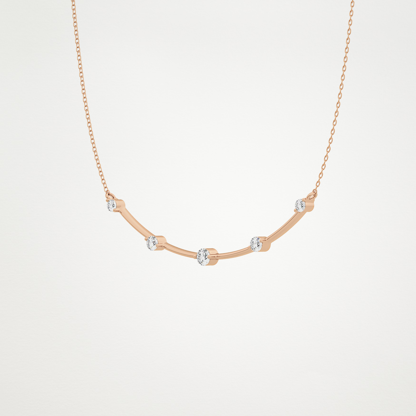 0.31 TCW Round Lab Grown Diamond Multi Stone Cushion Pendant Necklace