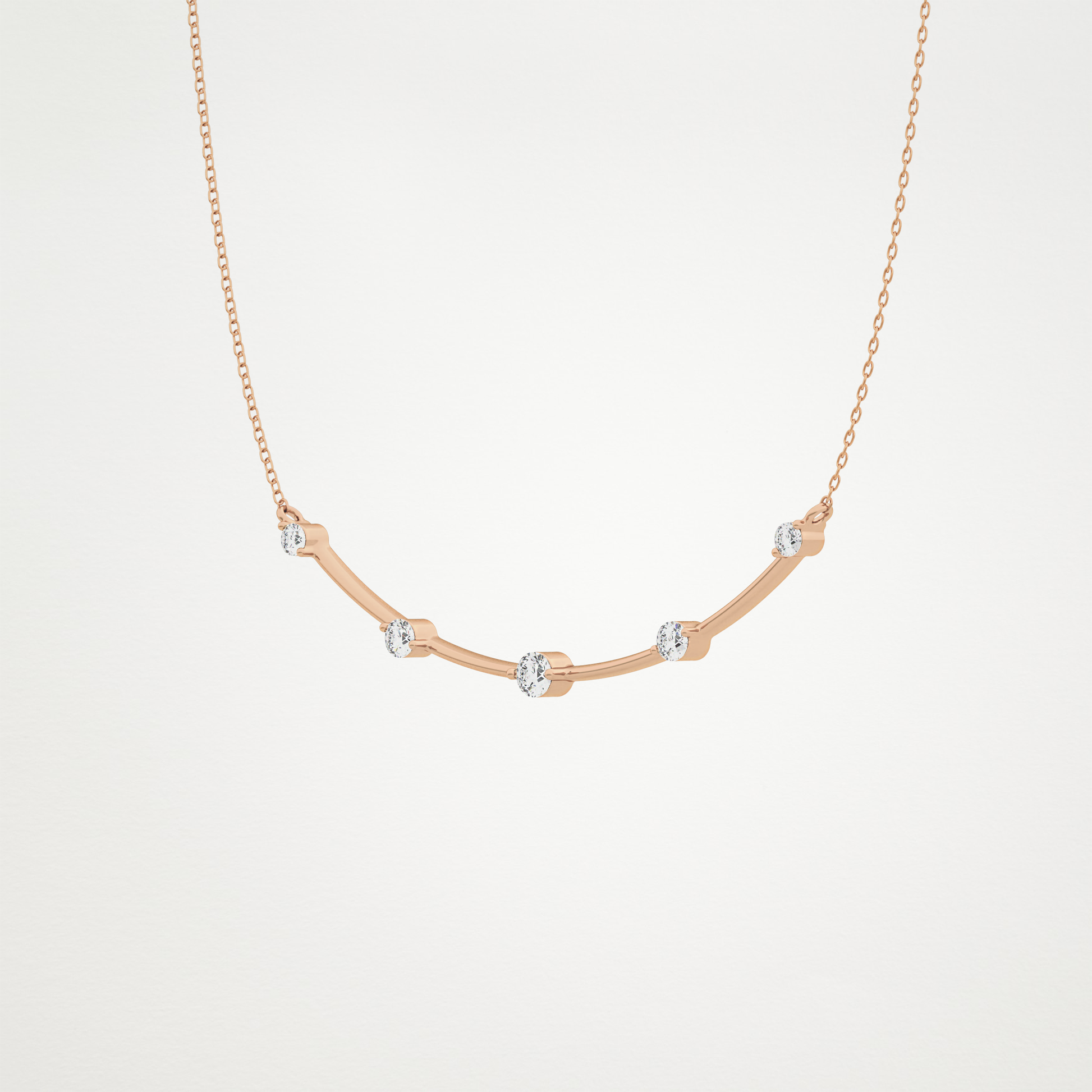 0.31 TCW Round Lab Grown Diamond Multi Stone Cushion Pendant Necklace