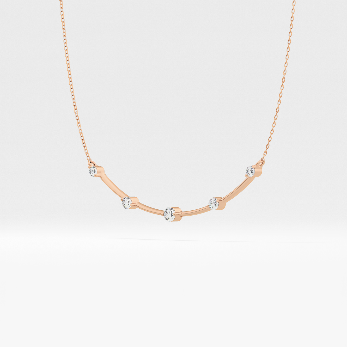0.31 TCW Round Lab Grown Diamond Multi Stone Cushion Pendant Necklace