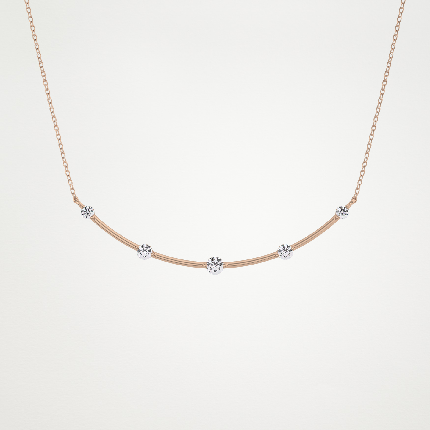 0.31 TCW Round Lab Grown Diamond Multi Stone Cushion Pendant Necklace