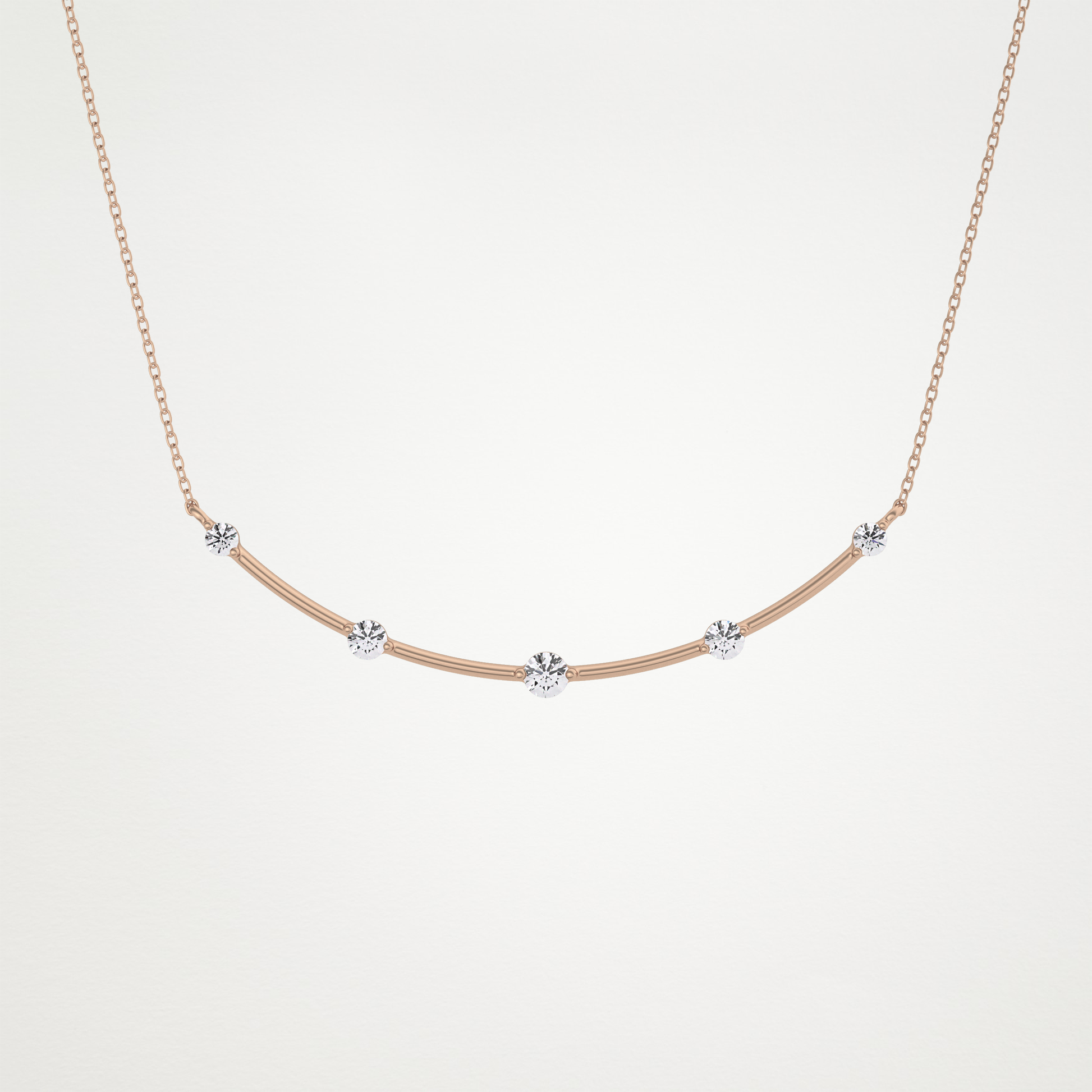0.31 TCW Round Lab Grown Diamond Multi Stone Cushion Pendant Necklace