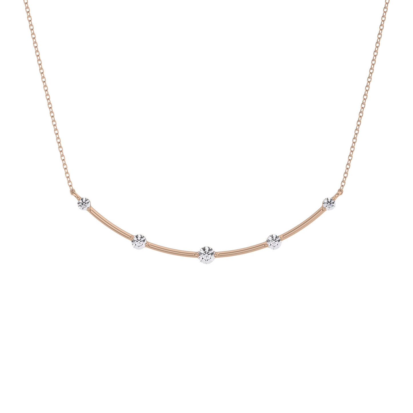 0.31 TCW Round Lab Grown Diamond Multi Stone Cushion Pendant Necklace