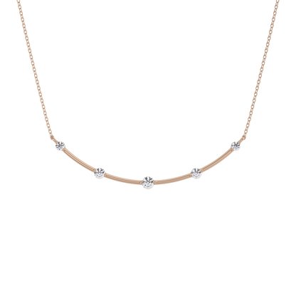 0.31 TCW Round Lab Grown Diamond Multi Stone Cushion Pendant Necklace