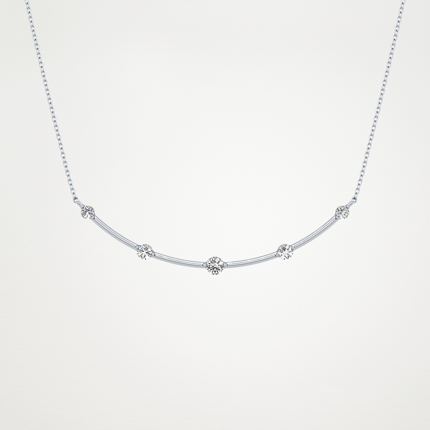 0.31 TCW Round Lab Grown Diamond Multi Stone Cushion Pendant Necklace