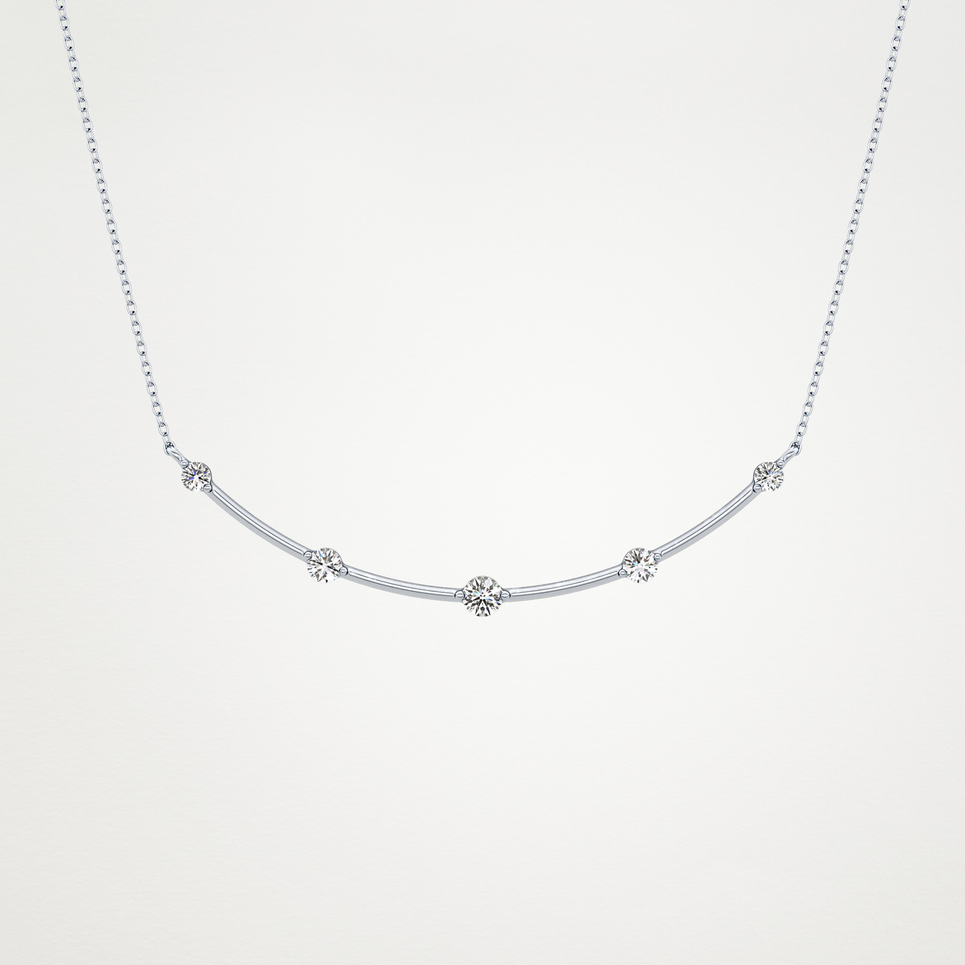 0.31 TCW Round Lab Grown Diamond Multi Stone Cushion Pendant Necklace
