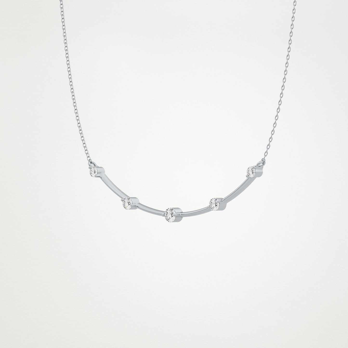 0.31 TCW Round Lab Grown Diamond Multi Stone Cushion Pendant Necklace