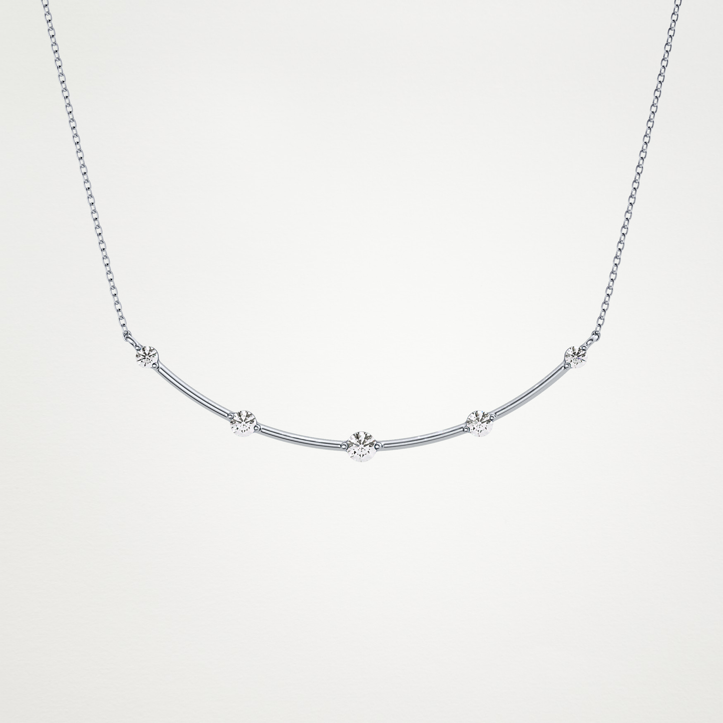 0.31 TCW Round Lab Grown Diamond Multi Stone Cushion Pendant Necklace
