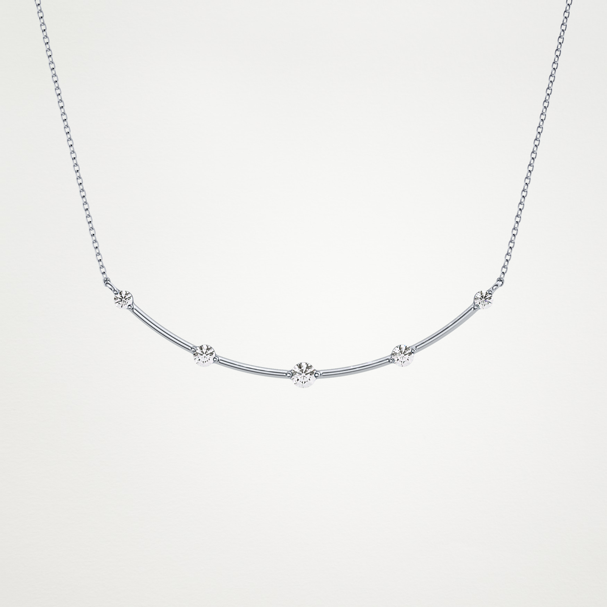 0.31 TCW Round Lab Grown Diamond Multi Stone Cushion Pendant Necklace