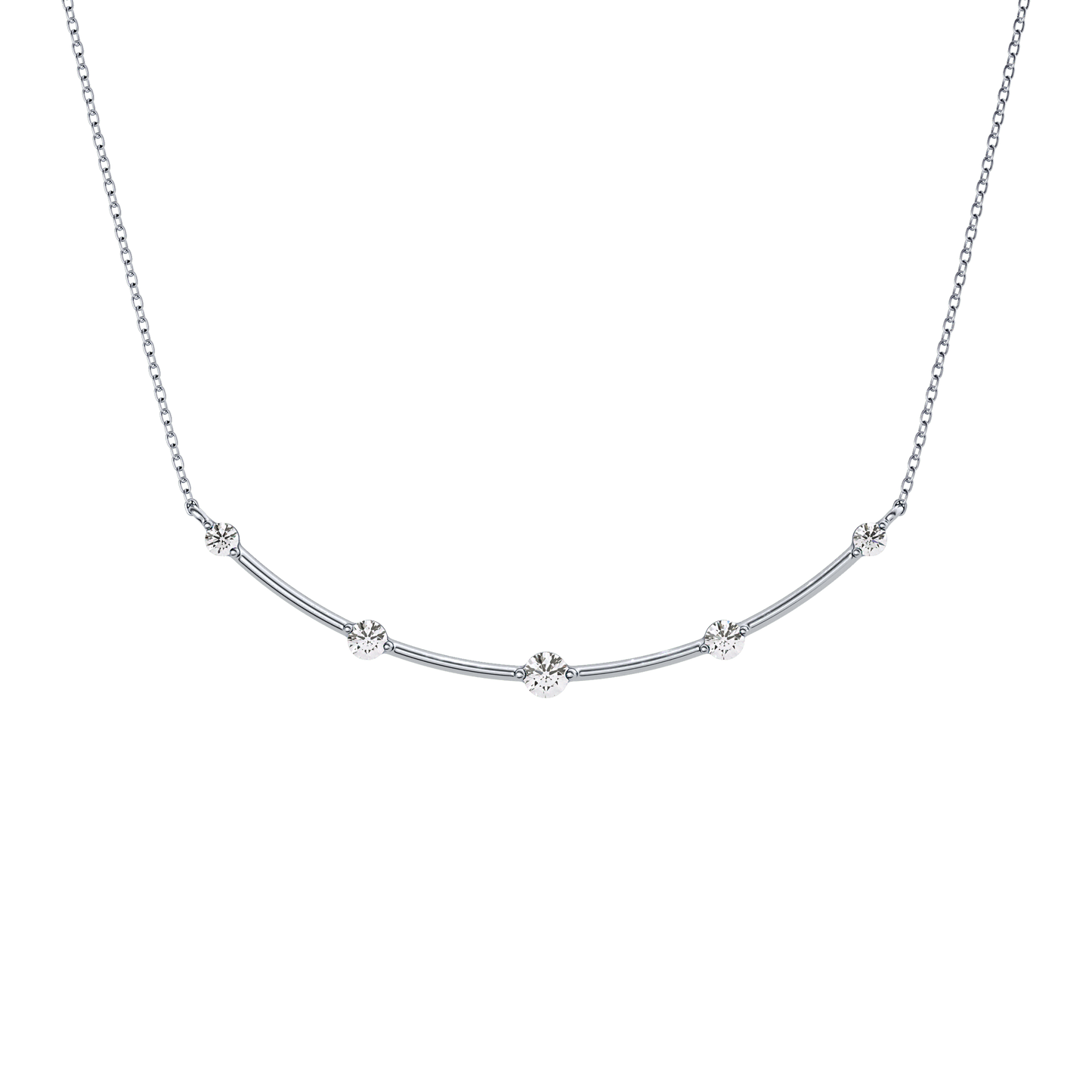 0.31 TCW Round Lab Grown Diamond Multi Stone Cushion Pendant Necklace