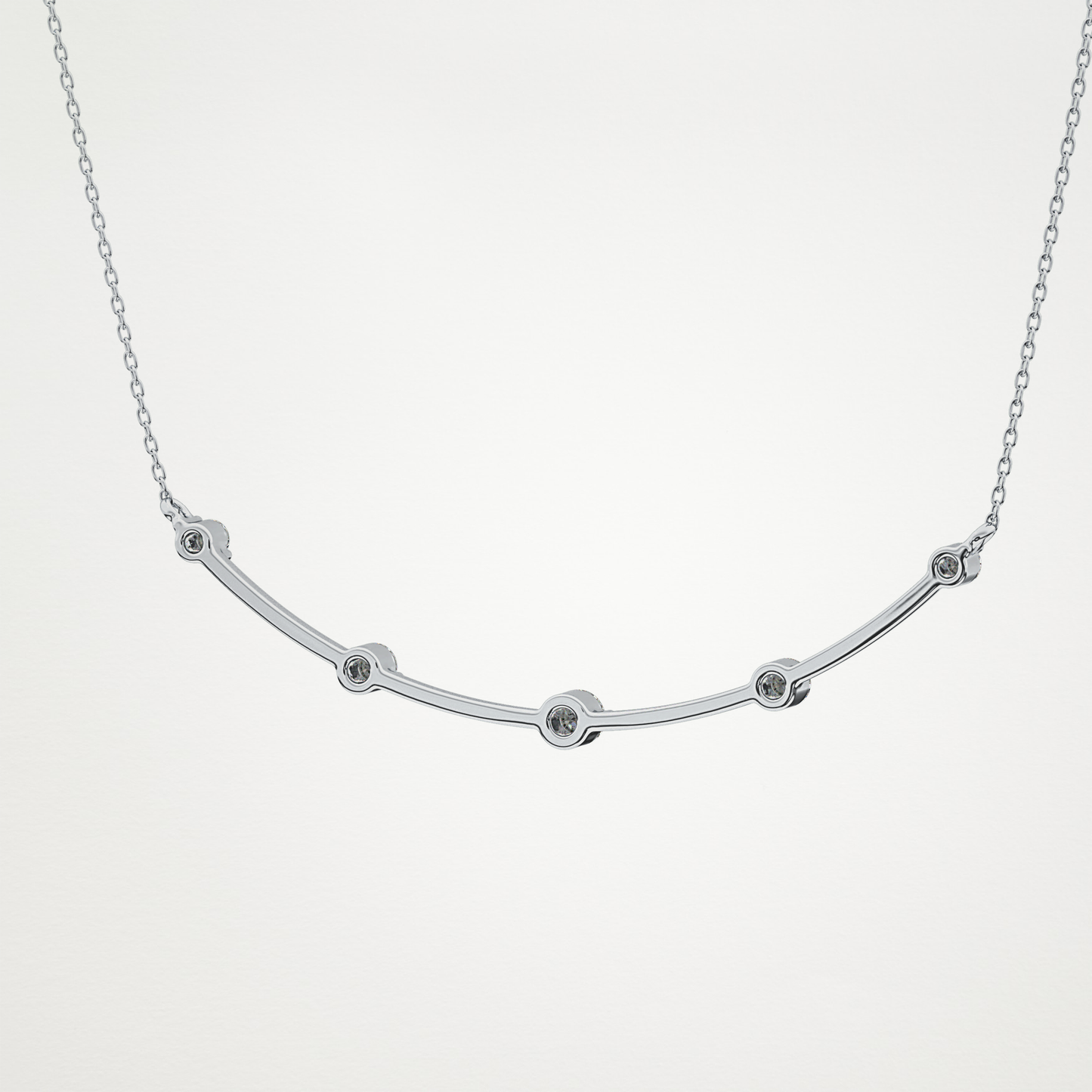 0.31 TCW Round Lab Grown Diamond Multi Stone Cushion Pendant Necklace