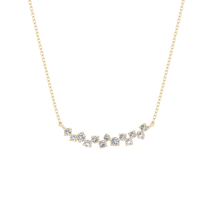 0.241 TCW Round Lab Grown Diamond Multi Stone Necklace